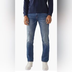 True Religion Denim Jeans Gene Relaxed Slim with Signature Stitching Size 36